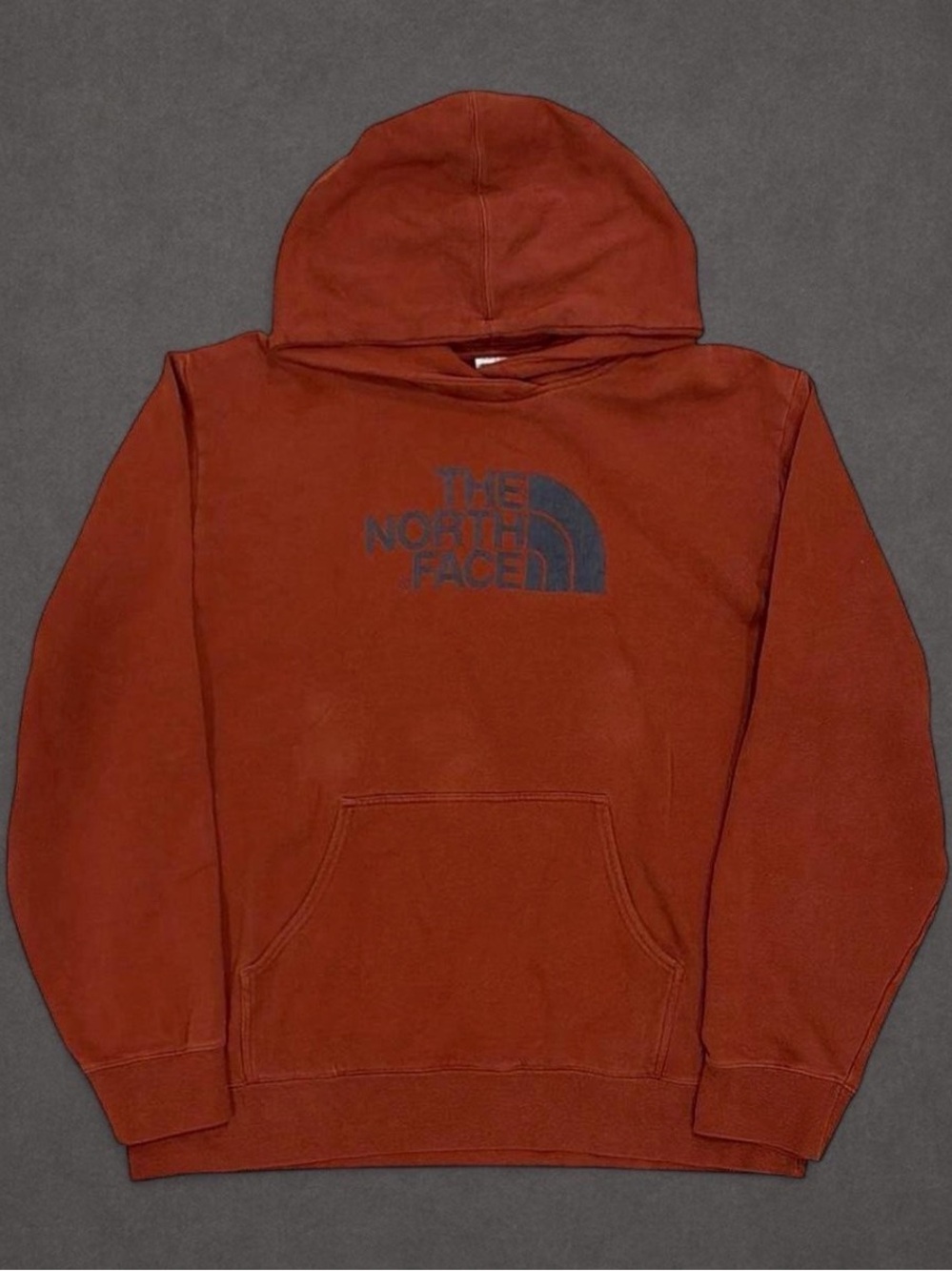 The North Face Burnt Orange Graphic Logo Hoodie XL